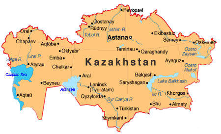 Kazakistan Haritası ile ilgili görsel sonucu