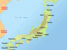 japonya haritası