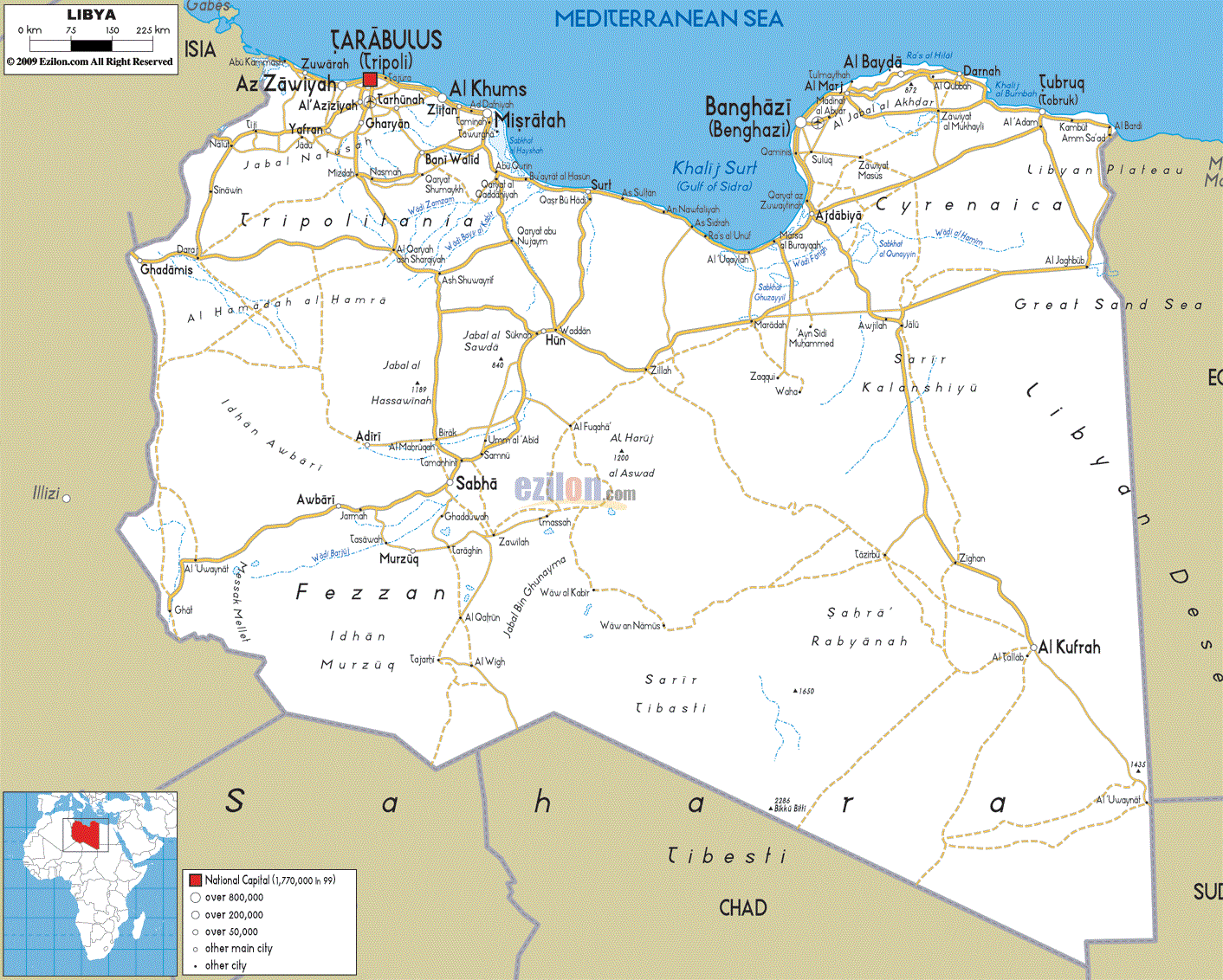 libya haritası