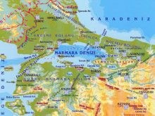Marmara Bolgesi Fizki Haritasi