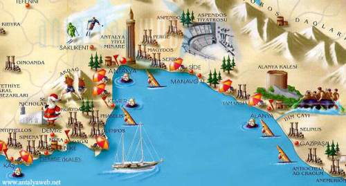 Antalya Haritası Resimleri