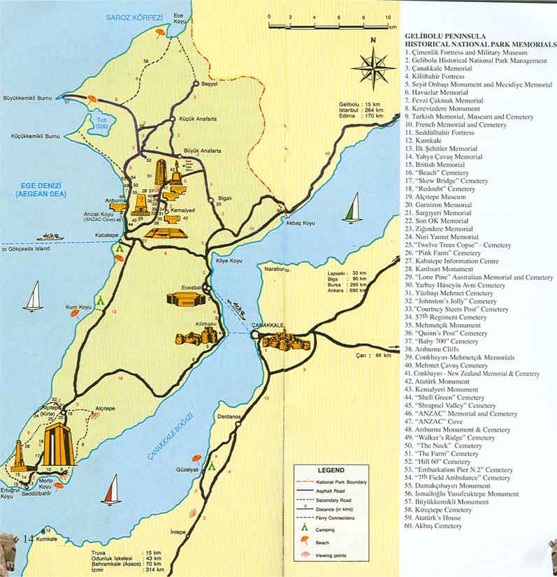 çanakkale gelibolu haritası