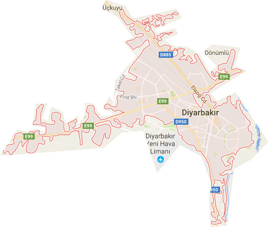 Diyarbakır Haritası - Diyarbakır Haritası Diyarbakır Haritası