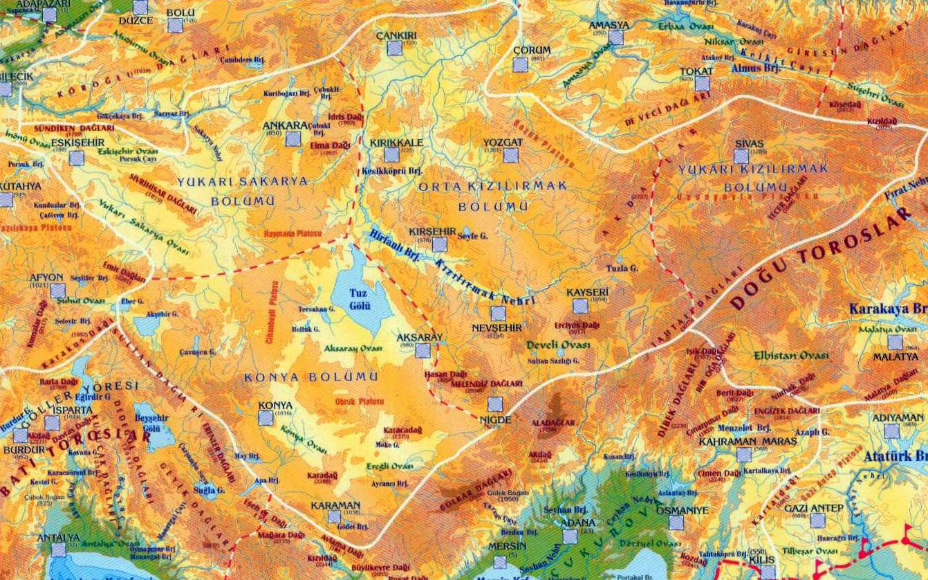 iç anadolu bölge haritası resimleri