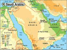 sudi arabistan haritası
